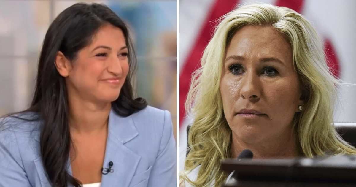 Marjorie Taylor Greene slammed claims by Trump insider Katie Miller that she ‘blew up’ the president’s phone before her resignation (Screengrab/CBS, Getty Images)