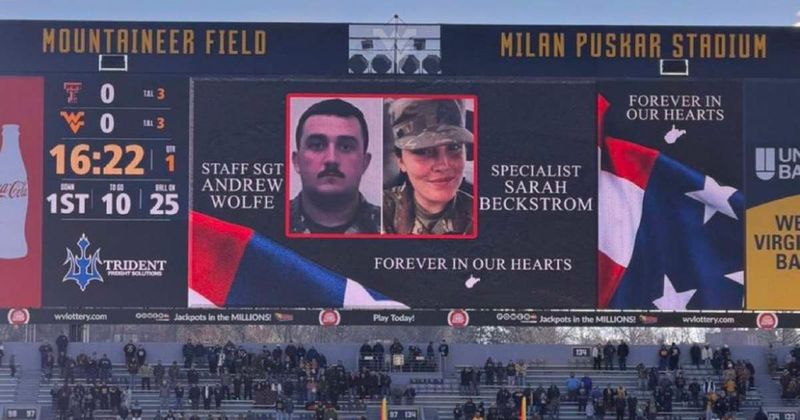 West Virginia football game honors National Guard members shot in DC attack