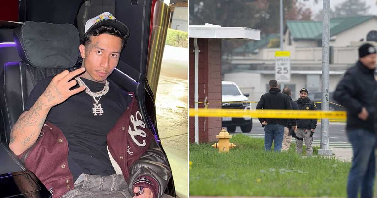 Internet claimed that the Stockton Banquet Hall shooting targeted rappers MBnel and Fly Boy Doughy (MBnel/Instagram, Benjamin Fanjoy/Getty Images)