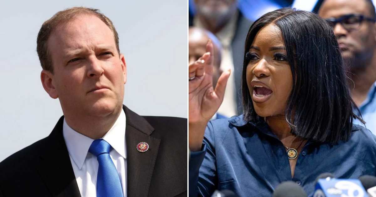 Rep Jasmine Crockett (D-TX) falsely claimed that EPA administrator Lee Zeldin accepted donations from disgraced financier Jeffrey Epstein on the House floor in October (Getty Images)