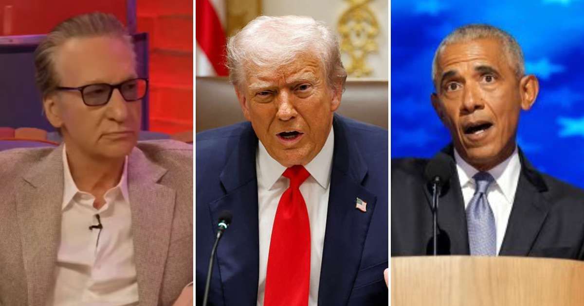 Bill Maher compared President Donald Trump and former President Barack Obama on illegal immigration and criticized Trump’s approach during a podcast with Lara Trump (Screengrab/Club Random Podcast, Getty Images)