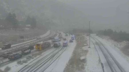 Winter weather triggers multiple pileups involving 50 cars on I-70 in Colorado