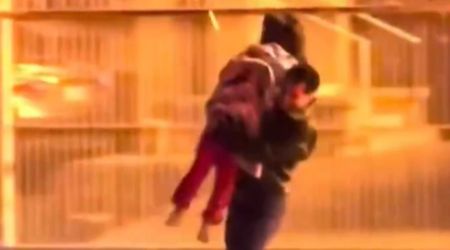 Viral video shows heroic off-duty paramedic and neighbor helping save family from fire in Larchmont