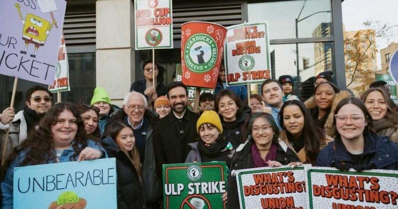 Zohran Mamdani, Bernie Sanders back striking Starbucks workers as city approves $39M settlement