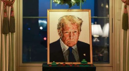 Trump's Lego portrait takes center stage in White House Christmas decorations