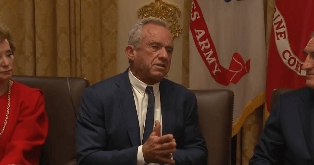 Secretary of Health and Human Services RFK Jr credited President Donald Trump for backing the removal of hormone therapy warnings at the Cabinet meeting on Tuesday, December 2 (Screengrab/The White House/ YouTube)