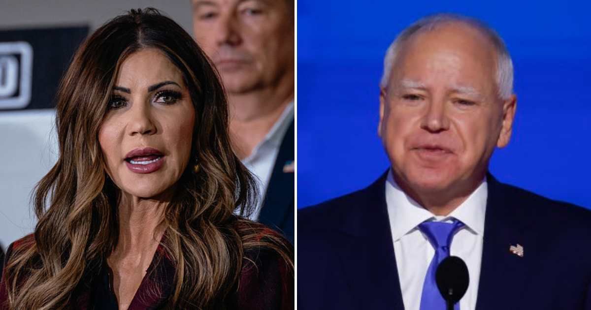 Kristi Noem said Tim Walz brought people into Minnesota illegally and claimed fraudulent visa applicants took taxpayer funds the government plans to recover (Getty Images)