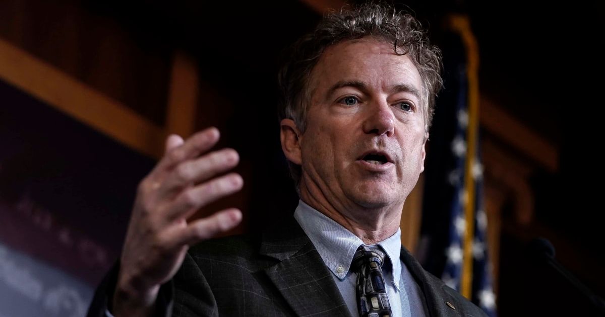 Sen Rand Paul sharply criticized Secretary of War Pete Hegseth for defending a second military strike on survivors of an initial attack on an alleged boat in September (Drew Angerer/Getty Images)