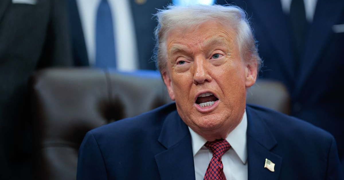 Donald Trump defended lethal interdiction strikes as he framed the d**g conflict as a wartime effort (Chip Somodevilla/Getty Images)