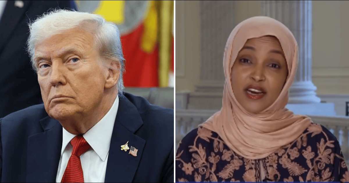 Ilhan Omar responded to Trump’s remarks on Somali immigrants during a live MS Now appearance (Getty Images, @msnow/YouTube)