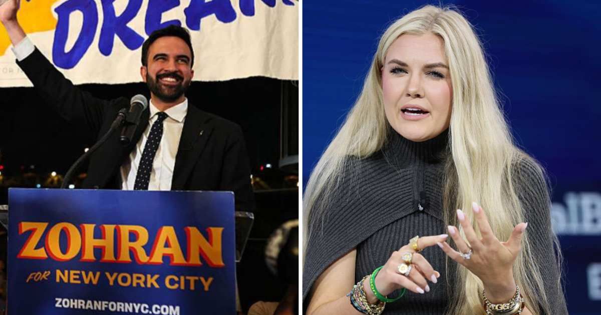 Erika Kirk said it was ironic that most women voted for Zohran Mamdani during her DealBook Summit appearance (Getty Images)