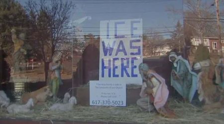 Church accused of 'politicizing Christmas' with empty Nativity and ICE message