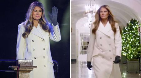 Melania Trump stuns in winter-white at National Christmas Tree lighting