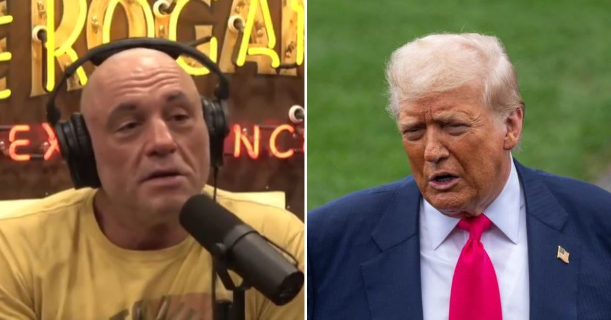Joe Rogan described President Donald Trump as a '79-year-old kid,' highlighting his unusual texting style (Screengrab/@joerogan YouTube, ZUMAPRESS.com/MEGA)