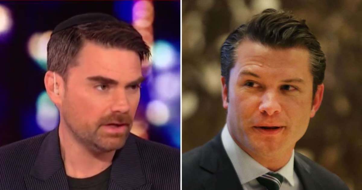 Ben Shapiro also took a swipe at Democrats, arguing they’re only going after Pete Hegseth to score political points before next year’s midterms (@NewsNation/X, Getty Images)