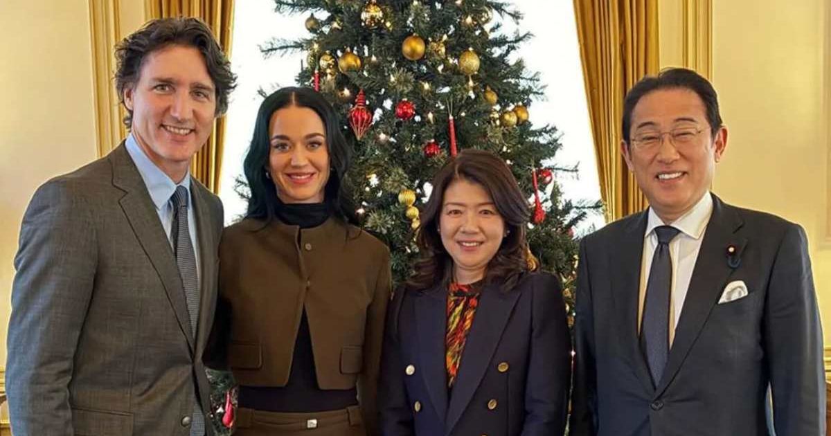 Fumio Kishida thanked Justin Trudeau on Instagram, noting that the former Canadian prime minister visited Japan with his partner Katy Perry for a lunch meeting (@Fumio Kishida/Instagram)