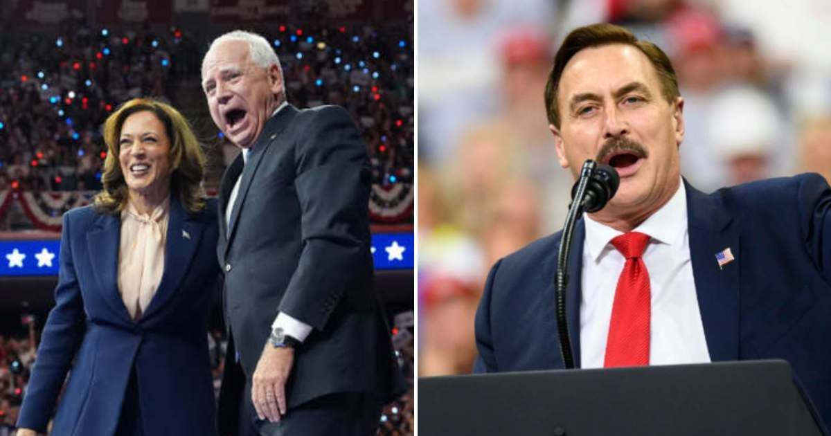 Former Vice President Kamala Harris rallied support to raise money for Tim Walz’s reelection next year with Mike Lindell now entering the race (Getty Images)