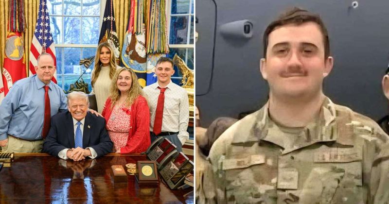 Trump welcomes family of injured National Guardsman Andrew Wolfe to White House