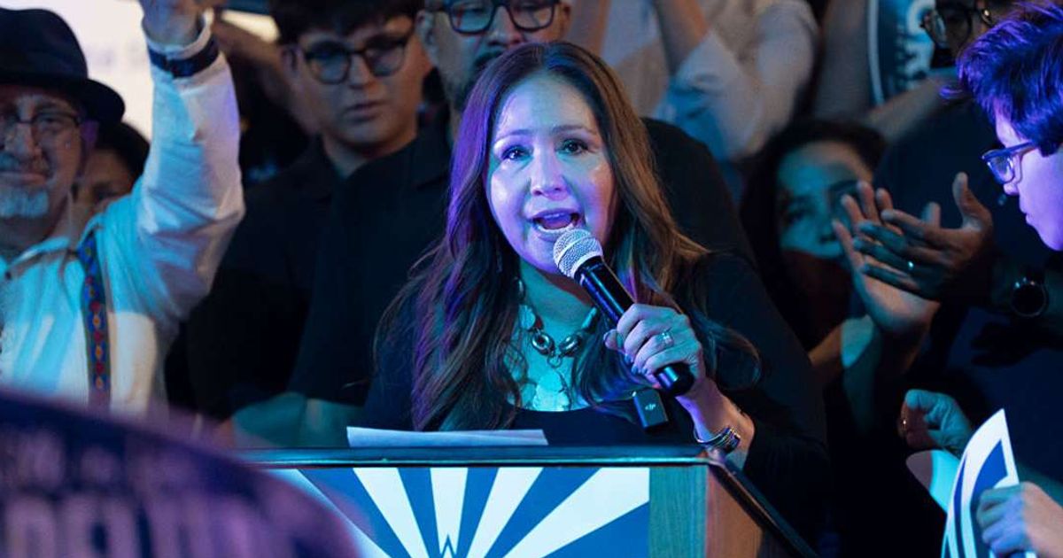 Rep Adelita Grijalva spoke to reporters after the confrontation (Getty Images)