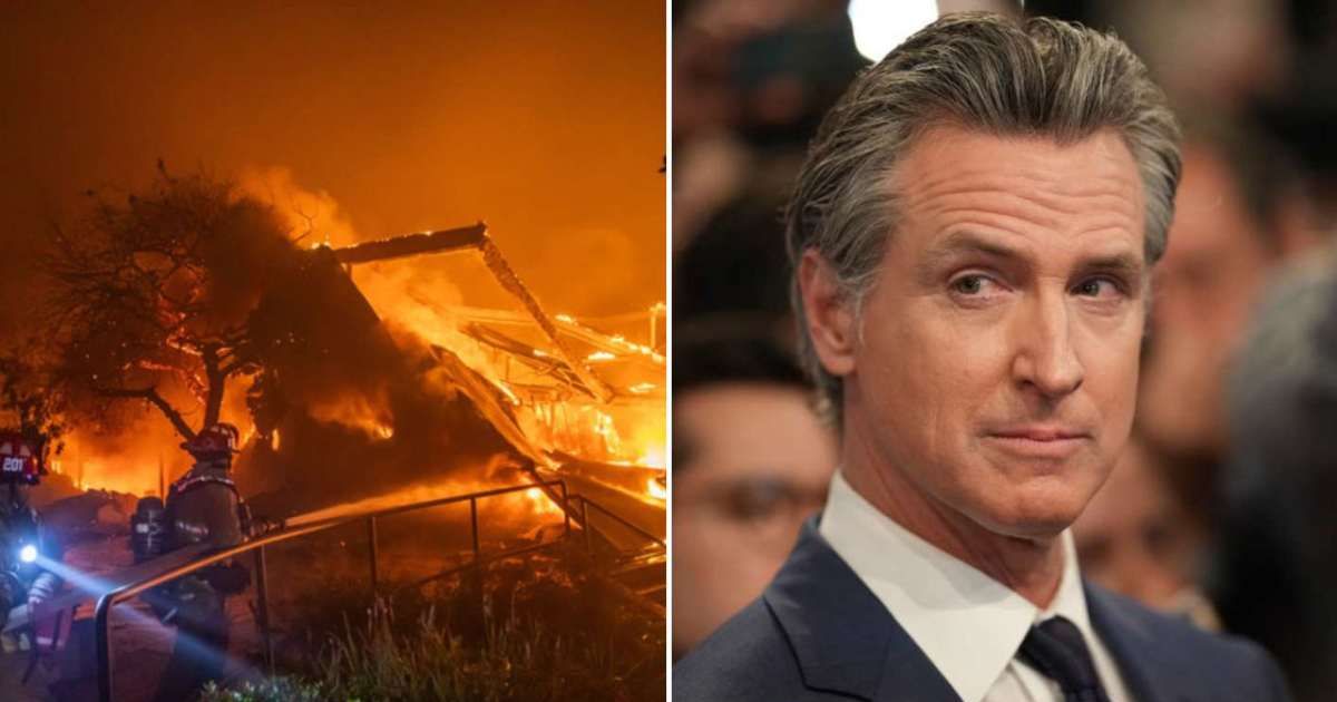 Gavin Newsom’s team said Trump administration refused wildfire aid meeting (@Apu Gomes/Getty Images, Andrew Harnik/Getty Images)
