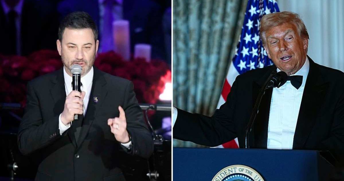 Donald Trump said if he can’t beat Jimmy Kimmel’s talent he should step down, while highlighting he’ll be the first president to host the Kennedy Center Awards (Getty Images, @Aaron Schwartz/Getty Images)