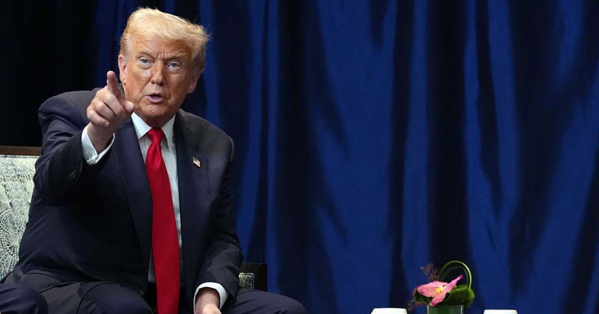 A quote went viral on social media claiming that CNBC journalist Megan Casella confronted President Donald Trump during a White House press briefing (Andrew Harnik/Getty Images)