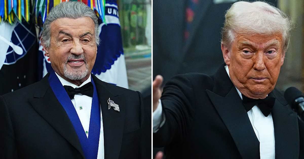 Donald Trump presented Sylvester Stallone with a medal at the 2025 Kennedy Center Honors (Getty Images)