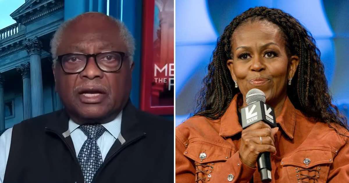 Jim Clyburn claimed that the nation was not ready yet for a female president but cited Hillary Clinton and Kamala Harris’s bids as proof that progress was underway (NBC News/Youtube, Getty Images)
