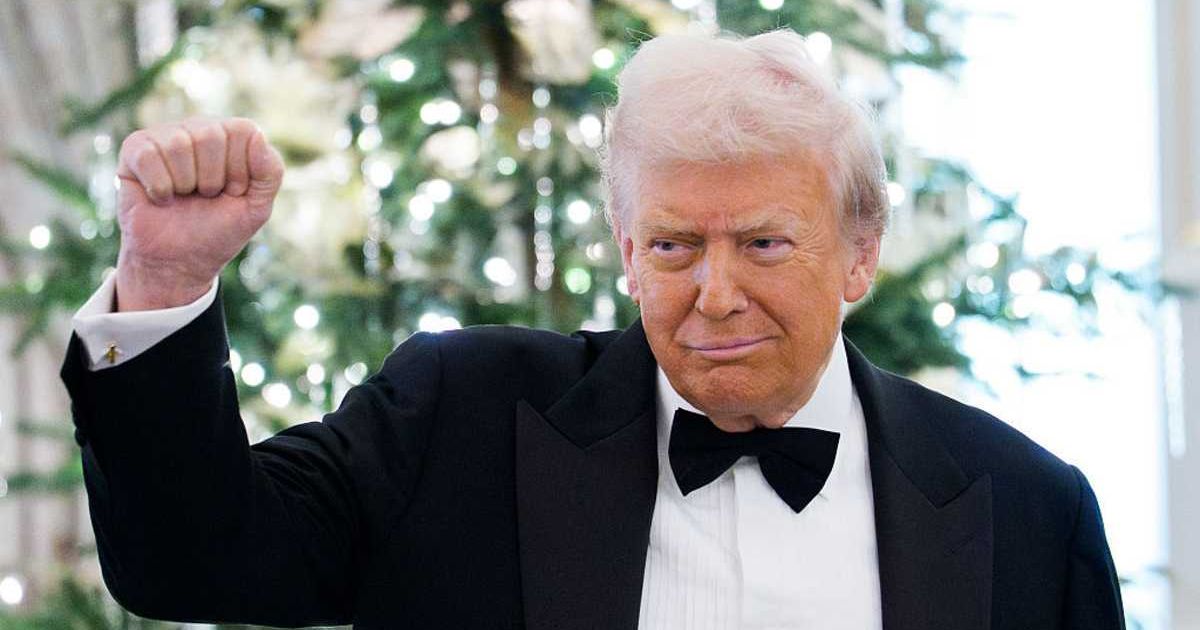 A reporter asked Donald Trump about renaming the Kennedy Center, and as fundraising hit $23M, Trump said the decision was not his but the board’s (Aaron Schwartz/Getty Images)