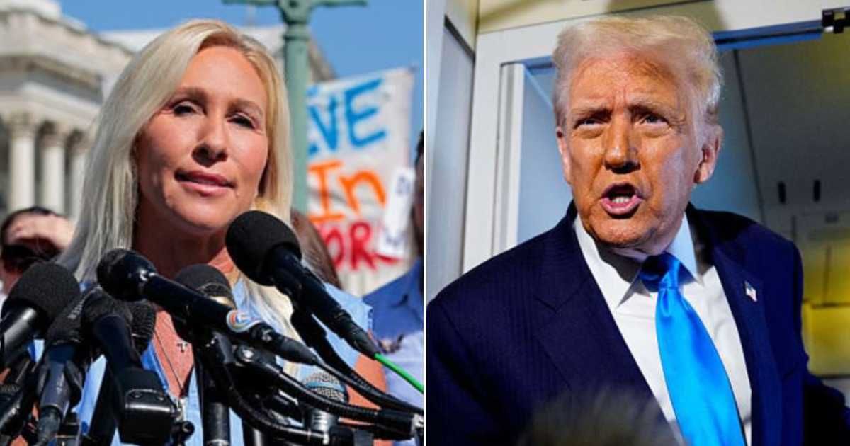 Marjorie Taylor Greene said Donald Trump pressured her to drop the Epstein files petition and grew angry when she refused, insisting the victims deserved full disclosure (Getty Images)