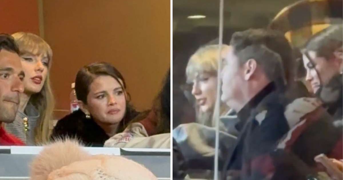 Taylor Swift brought best friend Selena Gomez to cheer on the Kansas City Chiefs in their match against the Houston Texans on December 7  
(screenshot/@withluvselena/ X, Screenshot/@SwiftNYC/X)