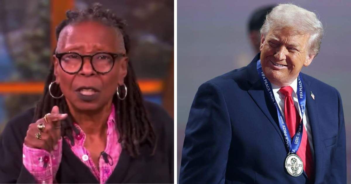 Whoopi Goldberg told President Donald Trump she doesn’t care about his personal issues and questioned why he hasn’t fulfilled his promise to serve all Americans (Screengrab/@MarcoFoster_/X, Getty Images)