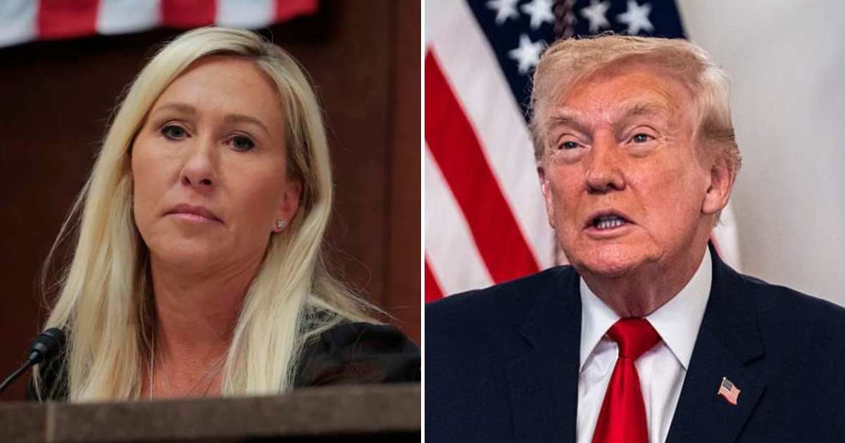 Marjorie Taylor Greene highlighted she got $0 from AIPAC, while Donald Trump received millions in independent expenditures from pro-Israel groups (Getty Images)