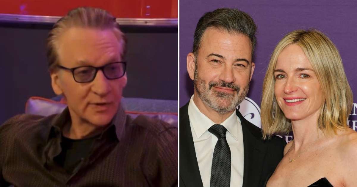 Bill Maher defended his criticism of Jimmy Kimmel's wife, Molly McNearney, on the Sunday, December 7 episode of his 'Club Random' podcast (Screengrab/Club Random Podcast, Getty Images)