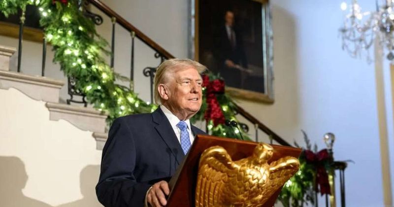 Trump hails White House staff who have been 'with him from beginning' in surprise holiday address