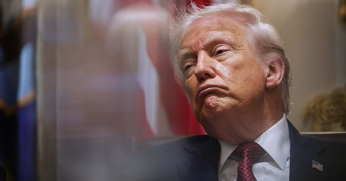 Donald Trump participates in a roundtable discussion in the Cabinet Room of the White House (Alex Wong/Getty Images)