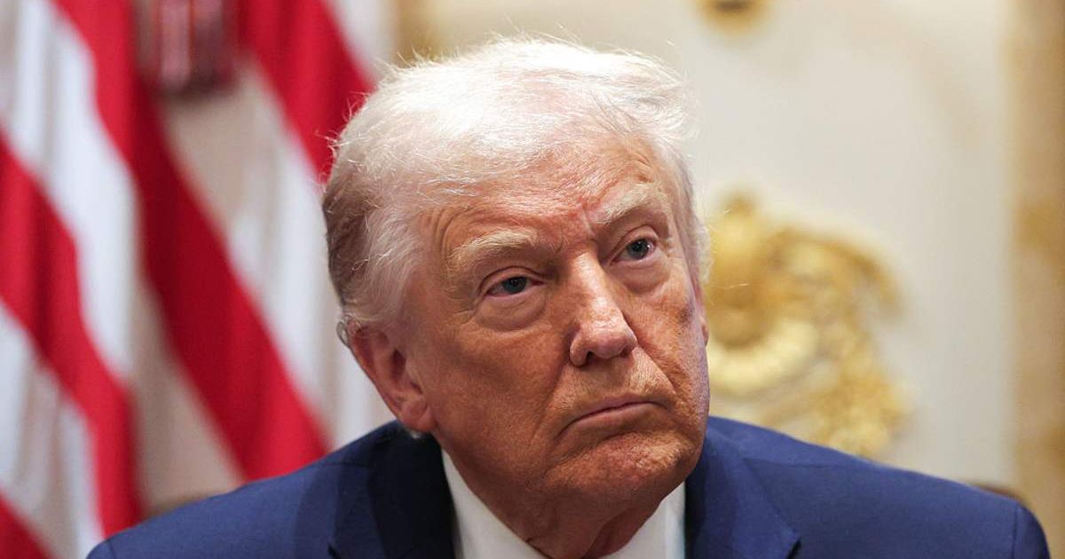 Donald Trump participated in a roundtable discussion with farmers in the Cabinet Room at the White House (Getty Images)