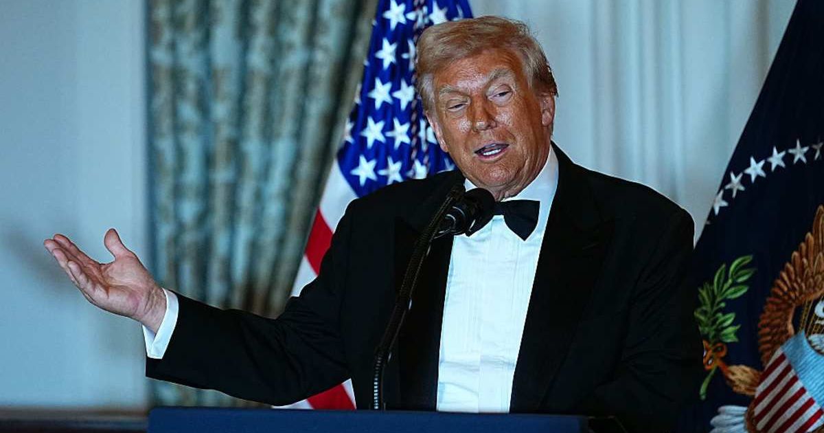 An online claim spread after a screenshot accused Donald Trump of calling himself 'king' (Aaron Schwartz/Getty Images)