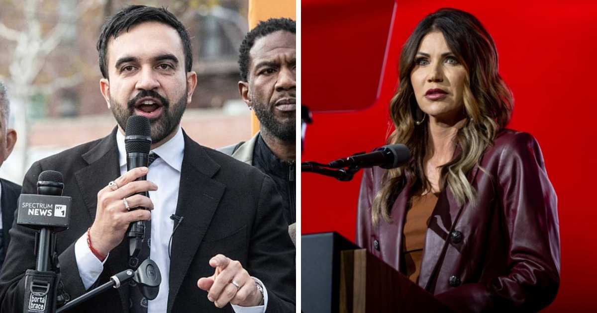 DHS Secretary Kristi Noem claimed that NYC Mayor‑elect Zohran Mamdani might have violated the Constitution by advising migrants on their rights, sparking scrutiny from federal agencies (Getty Images)