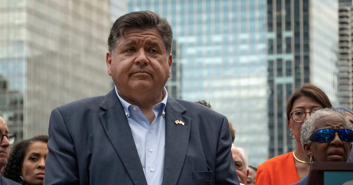 Illinois Governor JB Pritzker enacted a law allowing immigrants to seek damages if constitutional protections were breached during raids (Getty Images)