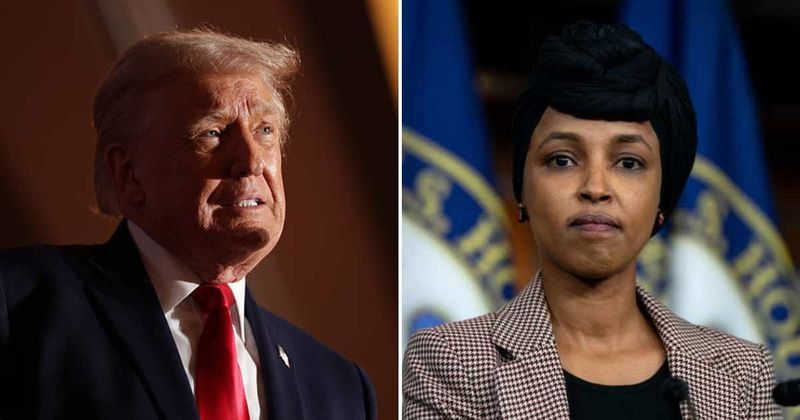 Trump doubles down on attacks against Ilhan Omar, says she ‘does nothing but b***h’
