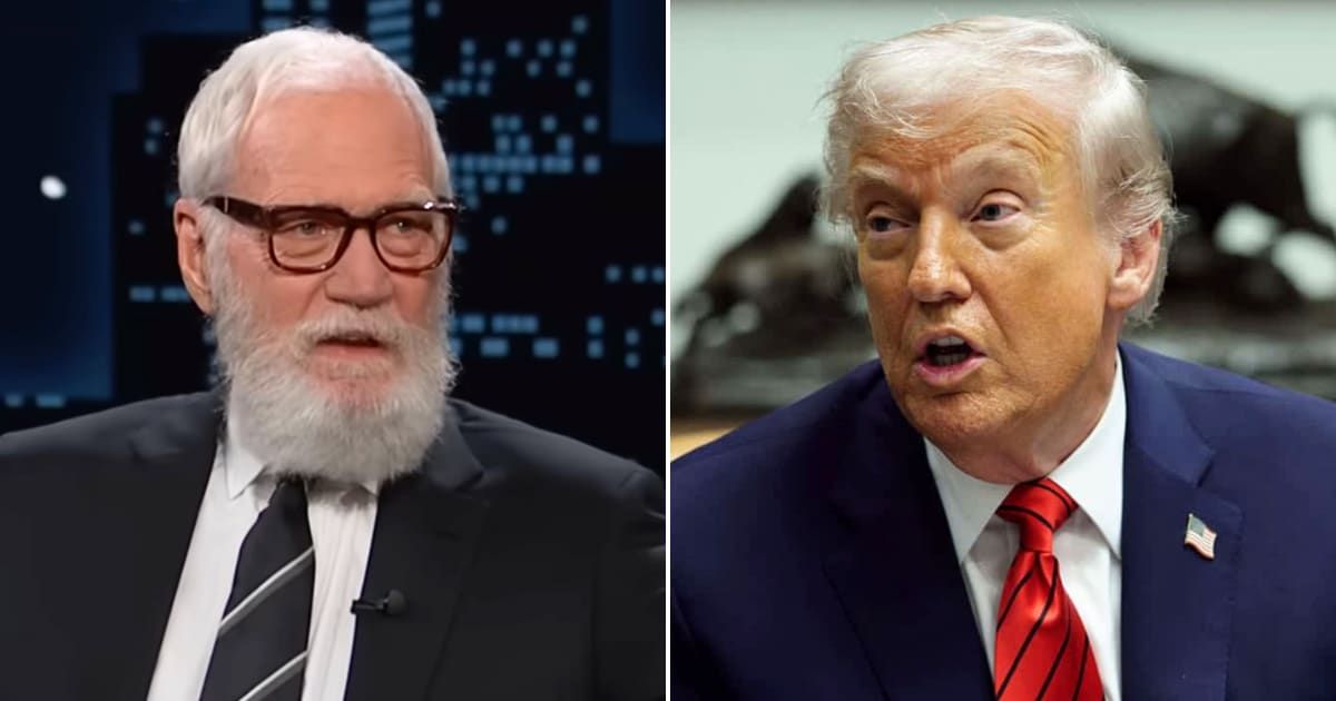 David Letterman took digs at Donald Trump during his appearance on 'Jimmy Kimmel Live!' (Jimmy Kimmel Live, Getty Images)