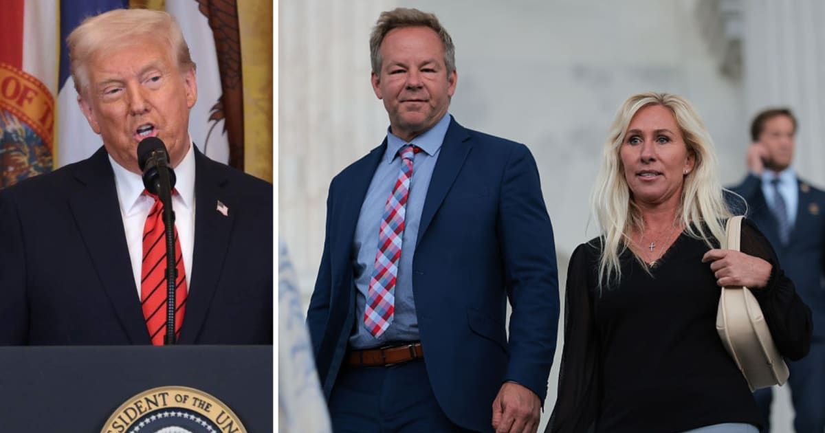 Brian Glenn says Trump’s feud with Marjorie Taylor Greene has put him in a bind (Getty Images)