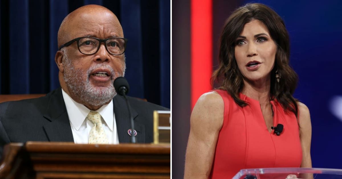 Bennie Thompson demanded Kristi Noem’s resignation at a Homeland Security hearing, accusing her of dismantling DHS and violating the law (Getty Images)