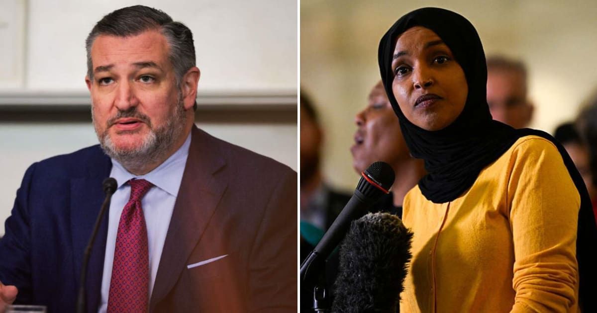 Sen Ted Cruz claimed that if Rep Ilhan Omar did marry her brother to gain entry to the US, she would be violating multiple laws (Getty Images)