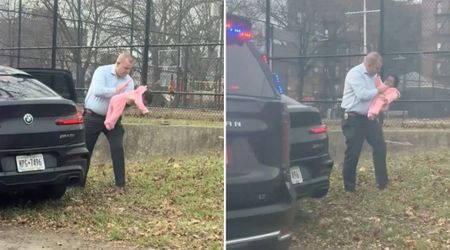 Hero NYPD detective saves choking baby in viral roadside rescue