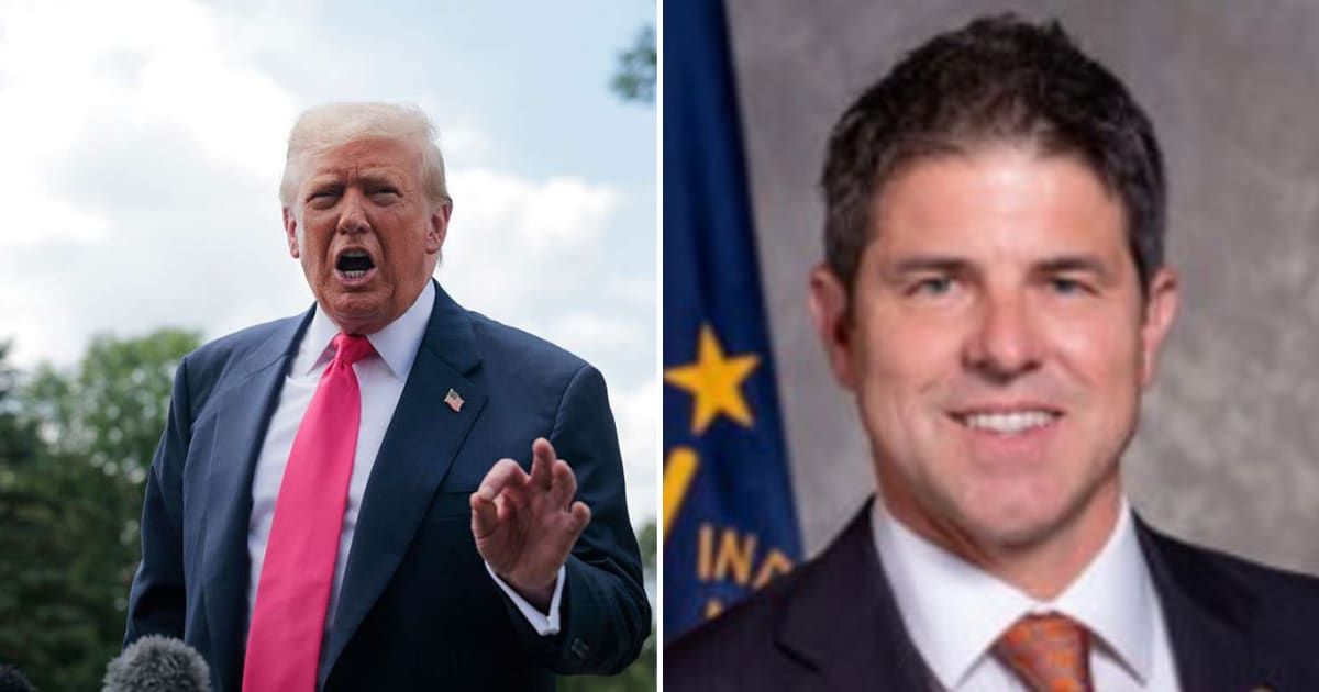 Indiana Senate rejected a GOP redistricting plan despite pressure from Donald Trump, as the 31–19 vote blocked a proposal to eliminate Democratic districts (Getty Images, Rodric Bray/X)