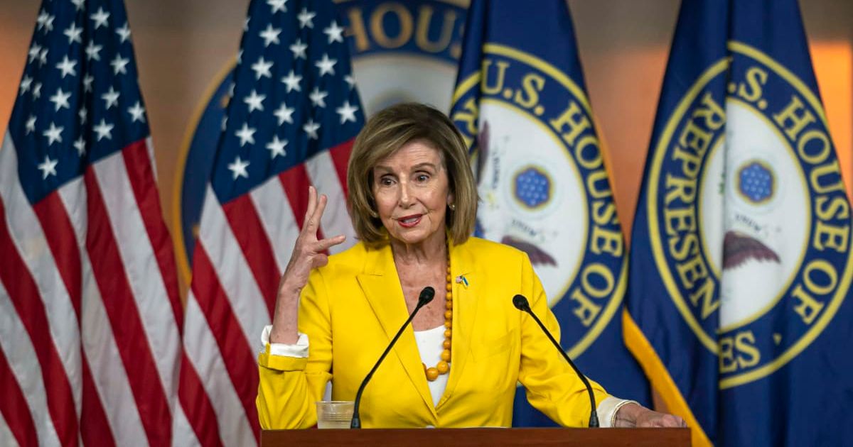 Nancy Pelosi said a woman would reach the Oval Office in the next generation, though she likely would not see it in her lifetime (Nathan Howard/Getty Images)