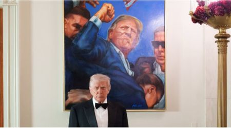 Trump unveils portrait of his raised-fist moment from Butler rally in White House lobby