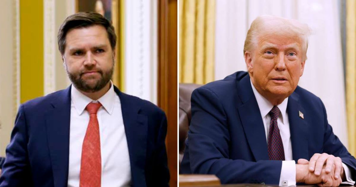 Vice President JD Vance and President Donald Trump were in favor of getting rid of the blue slip practice, but others like John Thune claimed that most Republicans wanted to preserve the tradition (Getty Images)